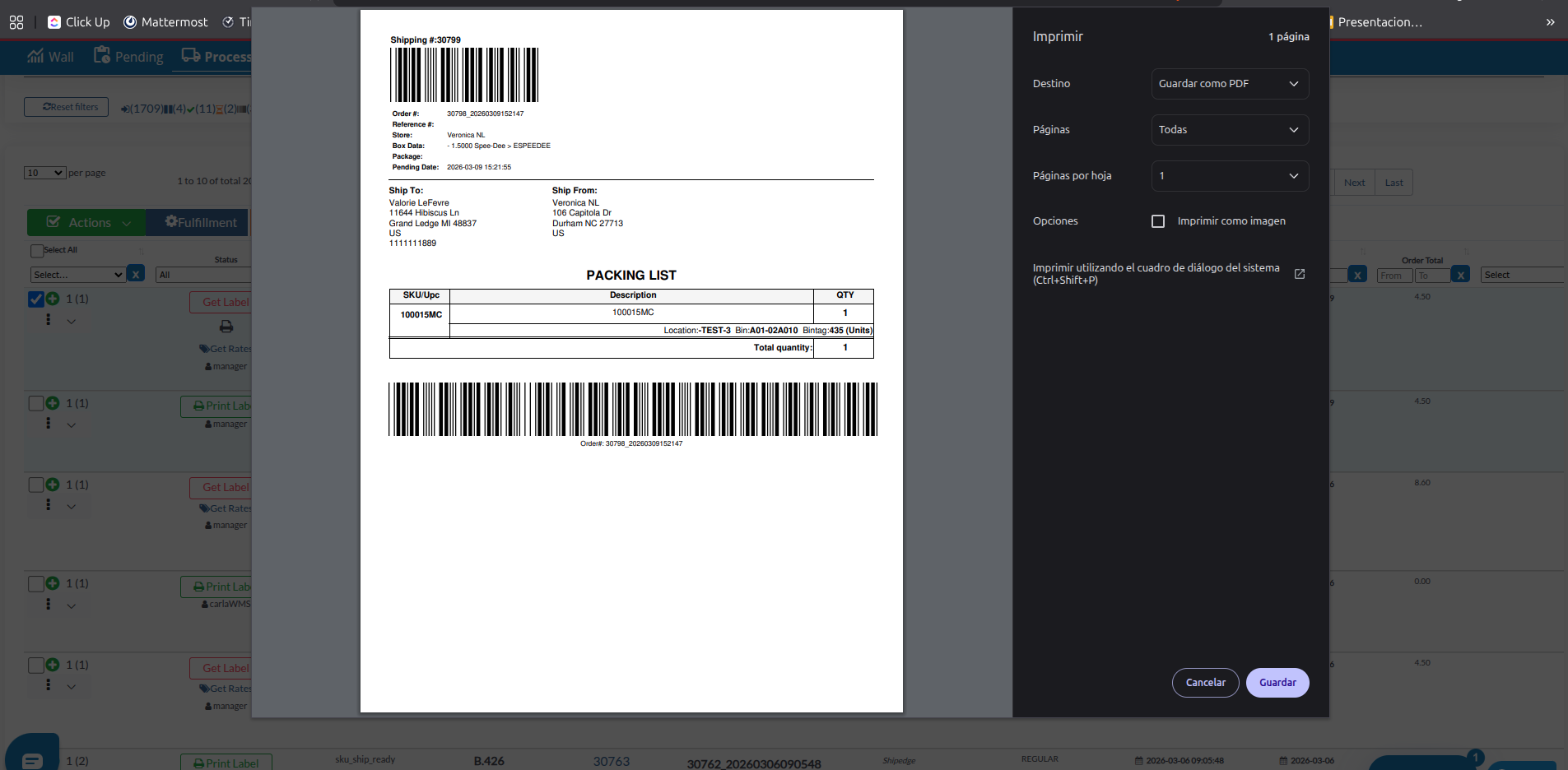 Packing Lists Overview